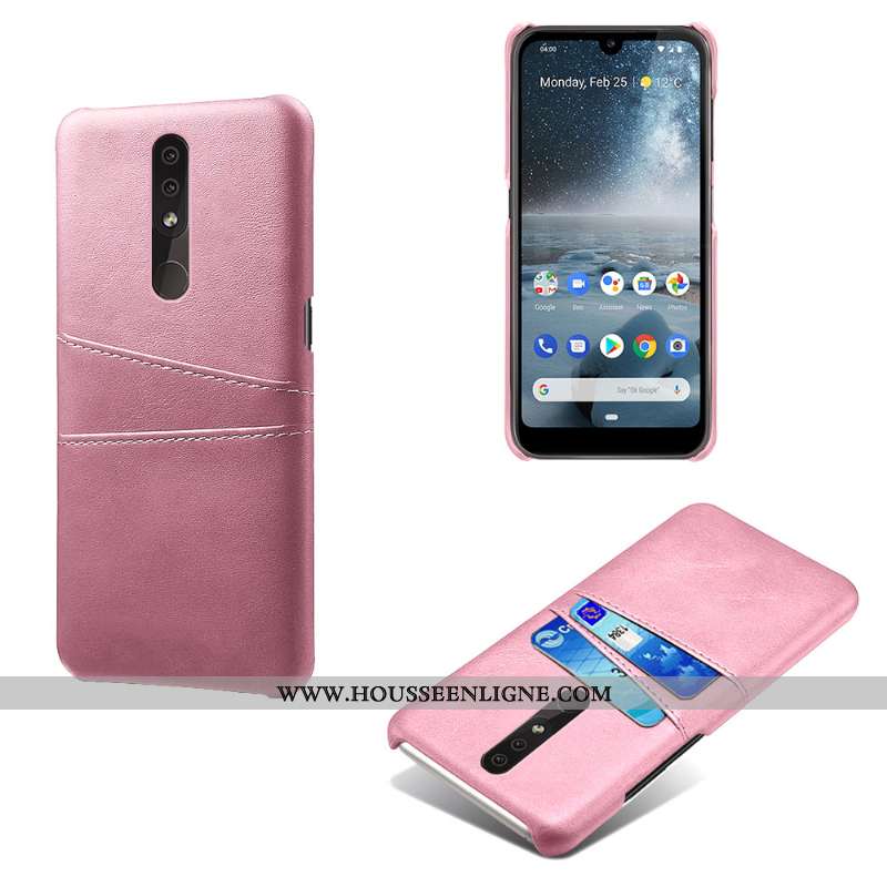 Housse Nokia 4.2 Cuir Protection Tendance Téléphone Portable Coque Incassable Bleu Marin Bleu Foncé