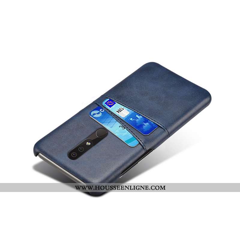 Housse Nokia 4.2 Cuir Protection Tendance Téléphone Portable Coque Incassable Bleu Marin Bleu Foncé