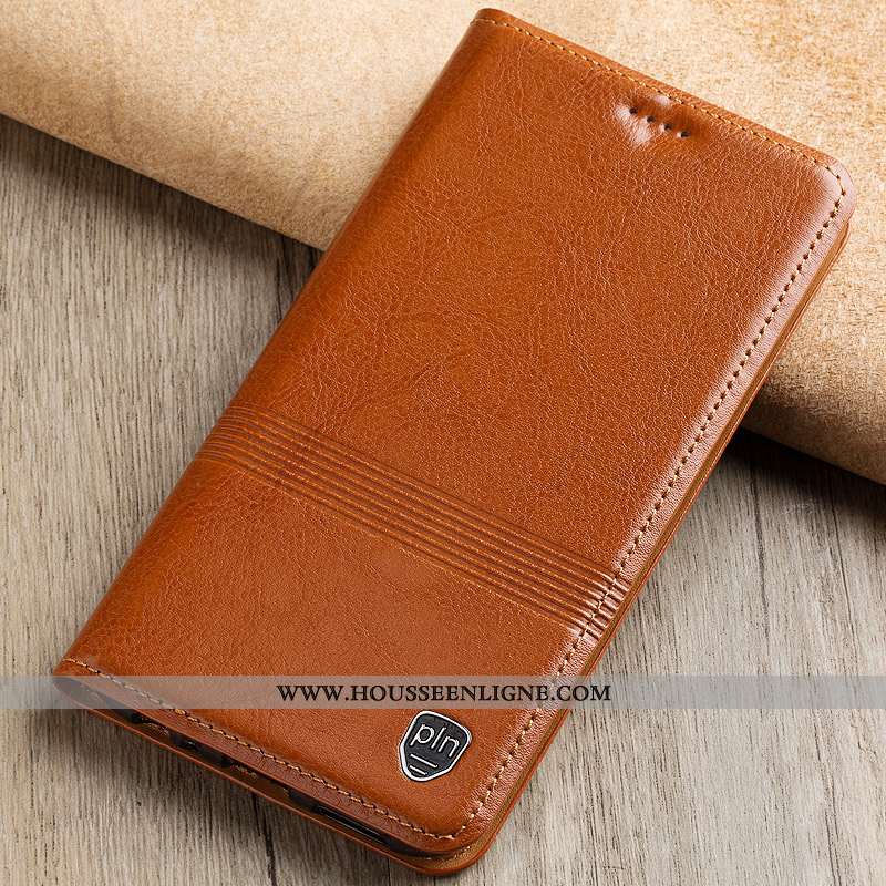Housse Nokia 4.2 Cuir Véritable Cuir Étui Protection Incassable Coque Modèle Fleurie Khaki