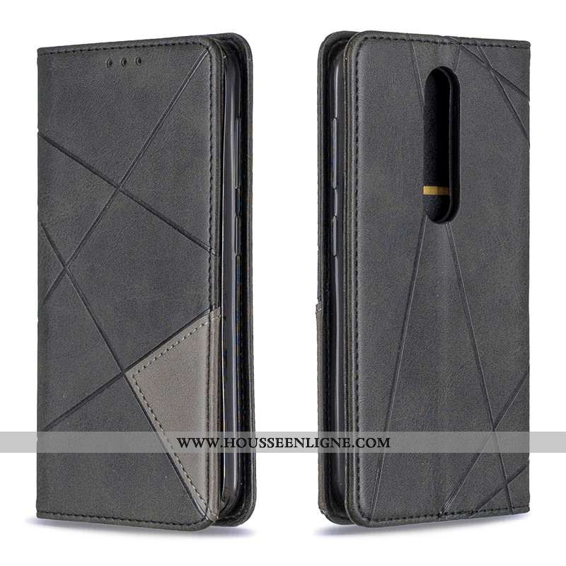 Housse Nokia 4.2 Ornements Suspendus Cuir Business Simple Noir Protection Couleur Unie