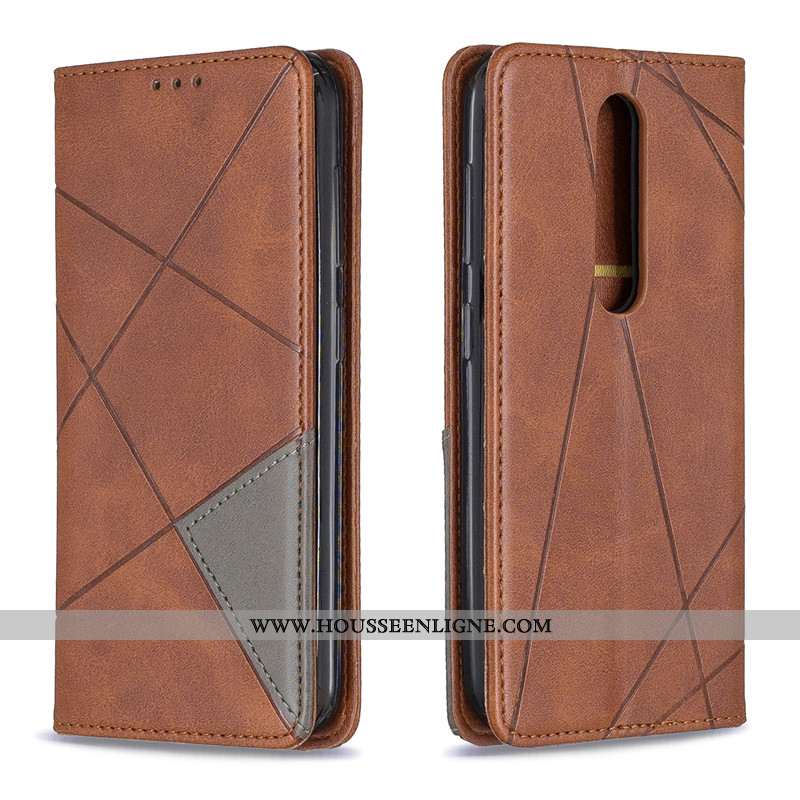 Housse Nokia 4.2 Ornements Suspendus Cuir Business Simple Noir Protection Couleur Unie