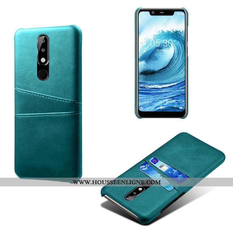 Housse Nokia 5.1 Plus Cuir Protection Téléphone Portable Carte Rose Coque Étui