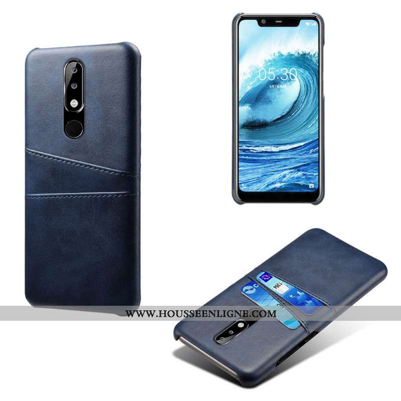 Housse Nokia 5.1 Plus Cuir Protection Téléphone Portable Carte Rose Coque Étui