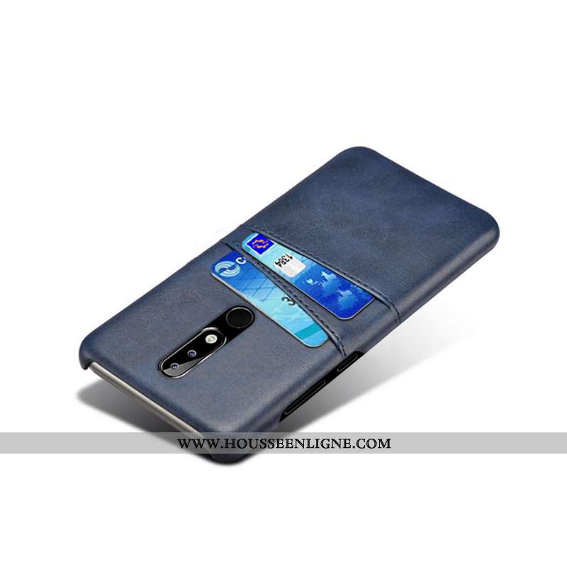 Housse Nokia 5.1 Plus Cuir Protection Téléphone Portable Carte Rose Coque Étui