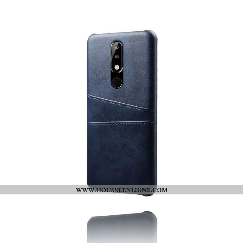 Housse Nokia 5.1 Plus Cuir Protection Téléphone Portable Carte Rose Coque Étui