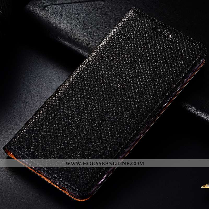 Housse Nokia 5.1 Plus Protection Cuir Véritable Mesh Incassable Téléphone Portable Bleu Marin Bleu F