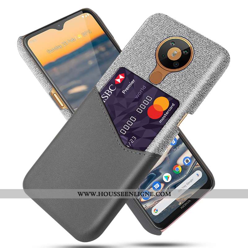 Housse Nokia 5.3 Cuir Protection Qualité Téléphone Portable Étui Noir Carte