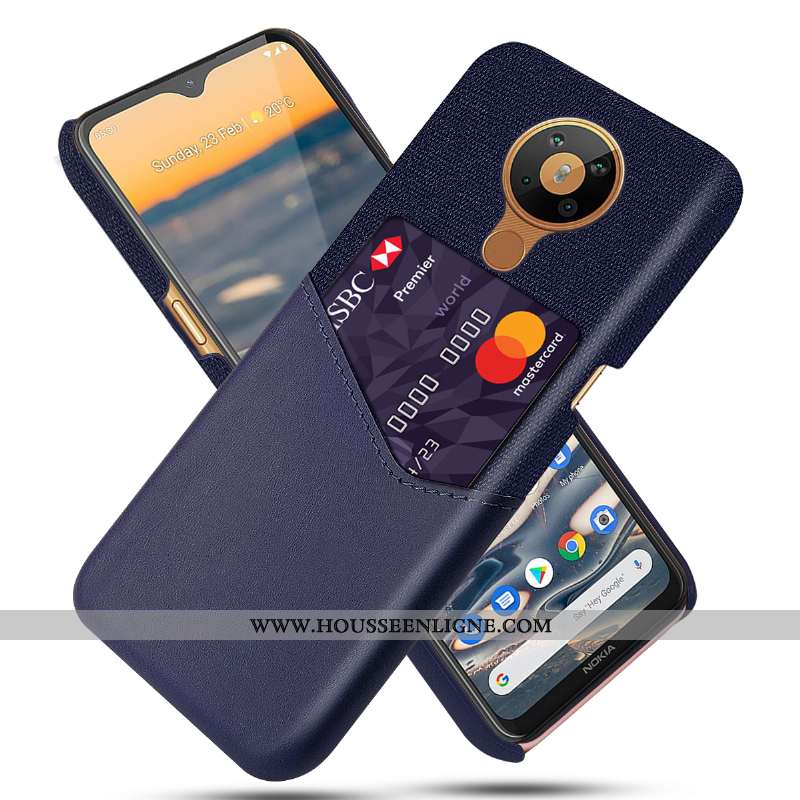 Housse Nokia 5.3 Cuir Protection Qualité Téléphone Portable Étui Noir Carte
