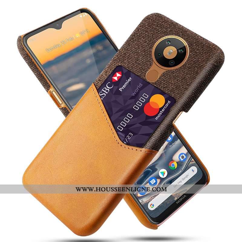 Housse Nokia 5.3 Cuir Protection Qualité Téléphone Portable Étui Noir Carte