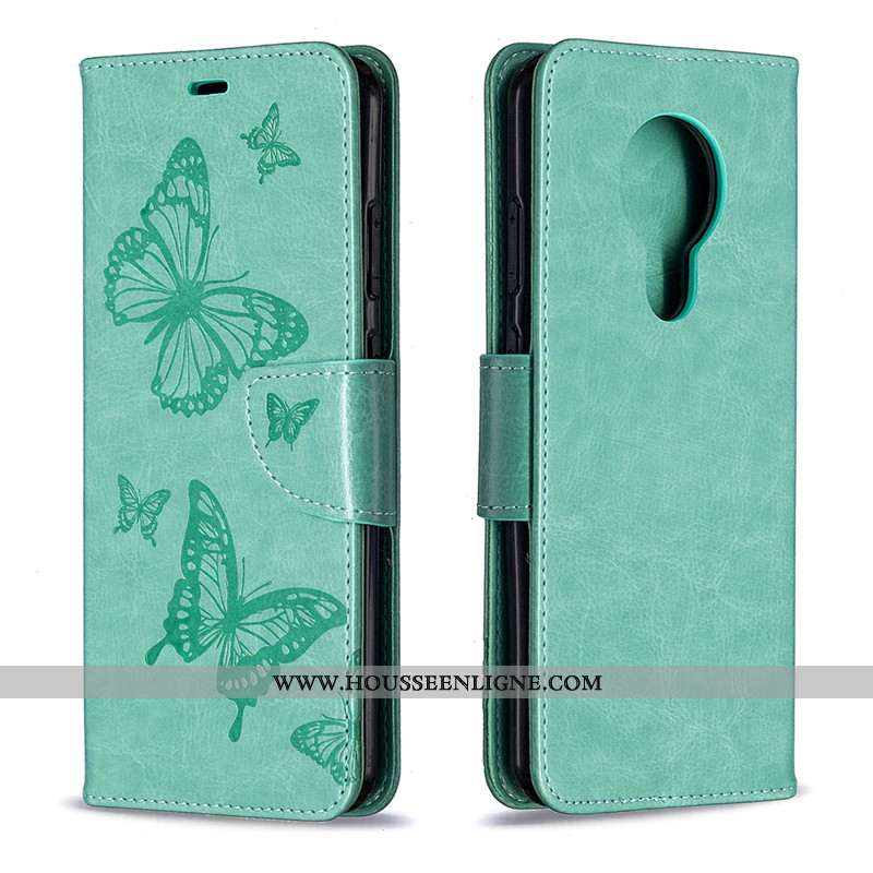 Housse Nokia 5.3 Protection Ornements Suspendus Couleur Unie Cuir Rouge Gaufrage