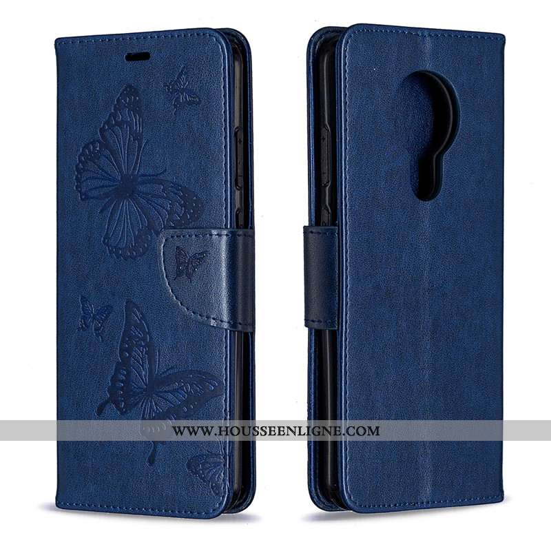 Housse Nokia 5.3 Protection Ornements Suspendus Couleur Unie Cuir Rouge Gaufrage