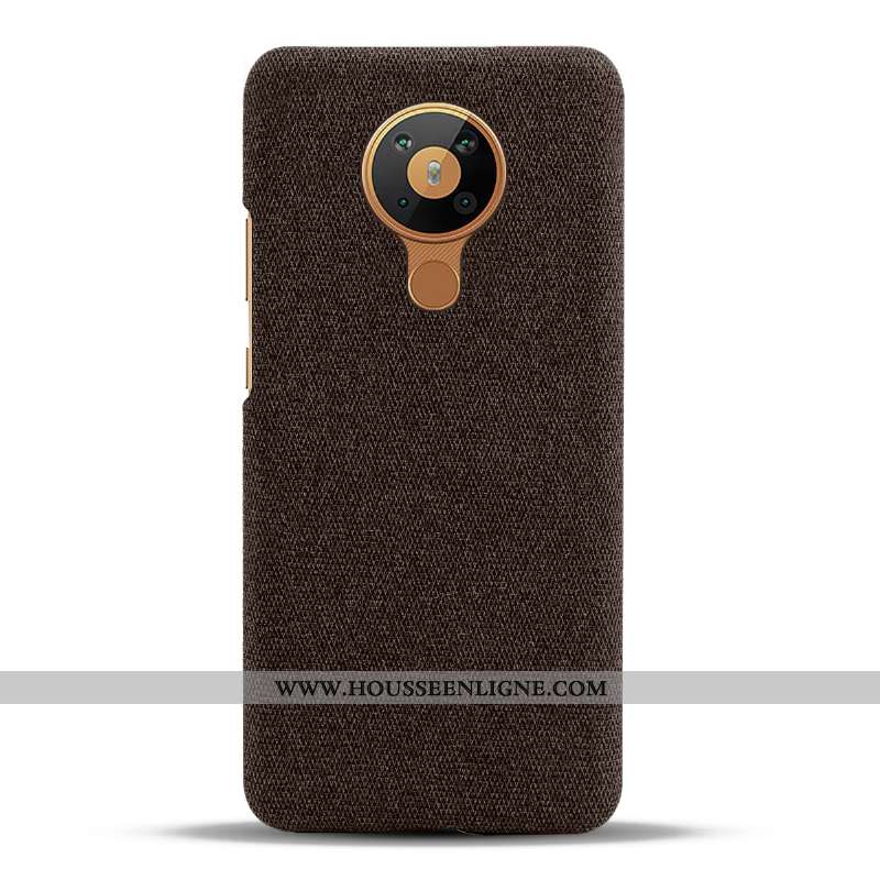 Housse Nokia 5.3 Protection Vin Rouge Étui Tissu Téléphone Portable Coque Bordeaux