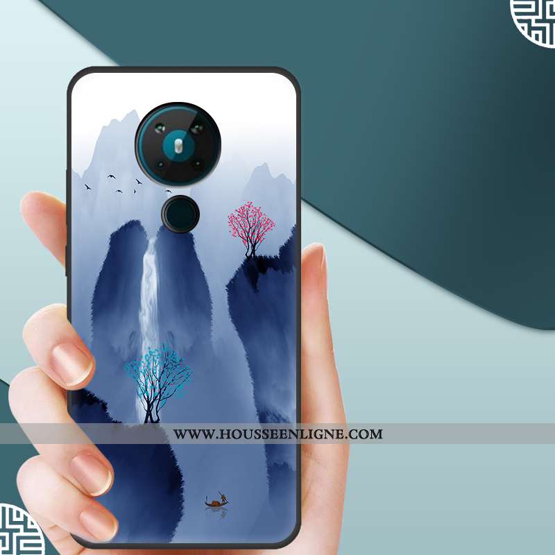 Housse Nokia 5.3 Silicone Mode Incassable Bleu Tendance Protection Téléphone Portable
