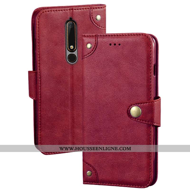 Housse Nokia 6.1 Protection Portefeuille Téléphone Portable Cuir Kaki Coque 2020 Khaki