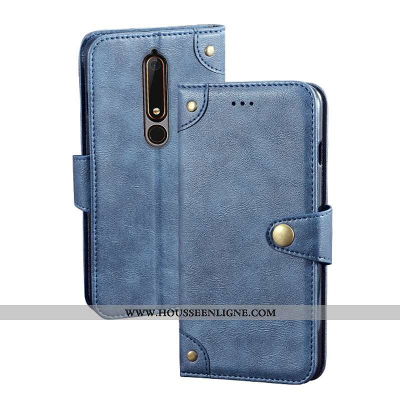 Housse Nokia 6.1 Protection Portefeuille Téléphone Portable Cuir Kaki Coque 2020 Khaki