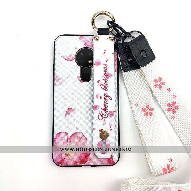 Housse Nokia 6.2 Créatif Fluide Doux Rose Téléphone Portable Ornements Suspendus Support Étui