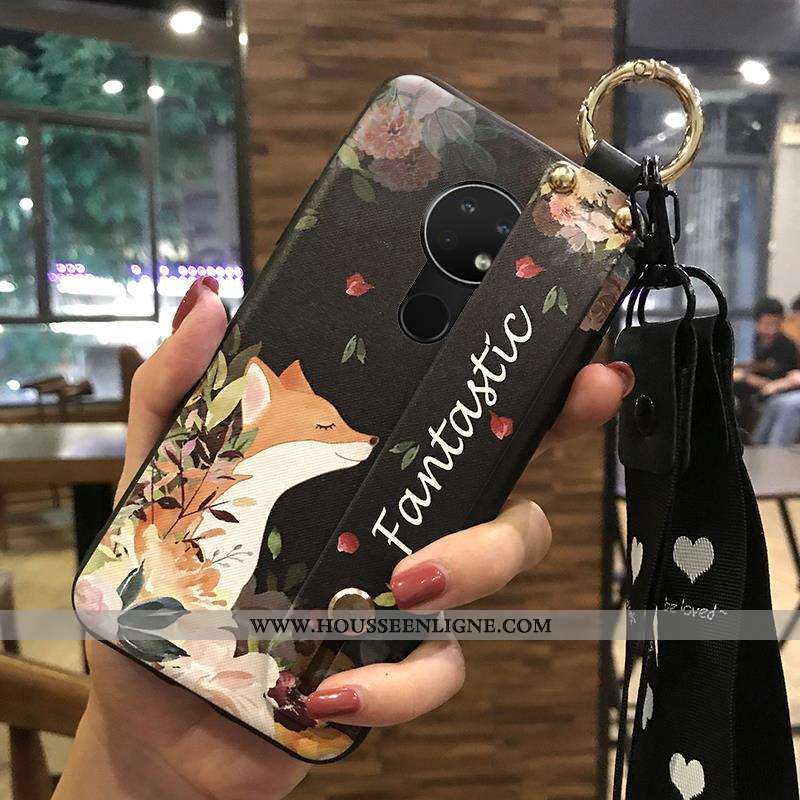 Housse Nokia 6.2 Créatif Fluide Doux Rose Téléphone Portable Ornements Suspendus Support Étui