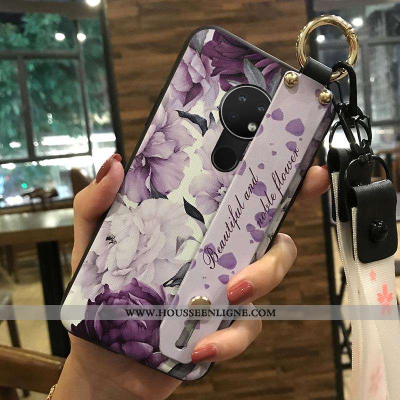 Housse Nokia 6.2 Créatif Fluide Doux Rose Téléphone Portable Ornements Suspendus Support Étui