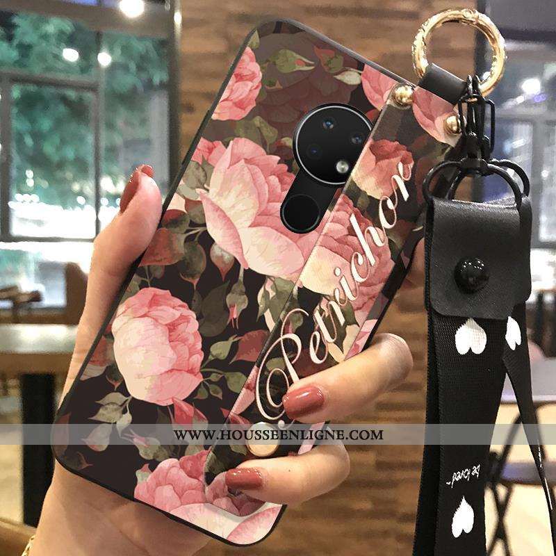 Housse Nokia 6.2 Créatif Fluide Doux Rose Téléphone Portable Ornements Suspendus Support Étui