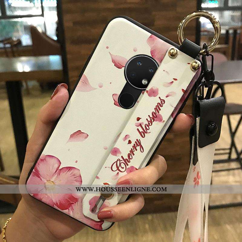 Housse Nokia 6.2 Créatif Fluide Doux Rose Téléphone Portable Ornements Suspendus Support Étui