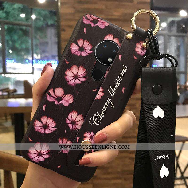 Housse Nokia 6.2 Créatif Fluide Doux Rose Téléphone Portable Ornements Suspendus Support Étui