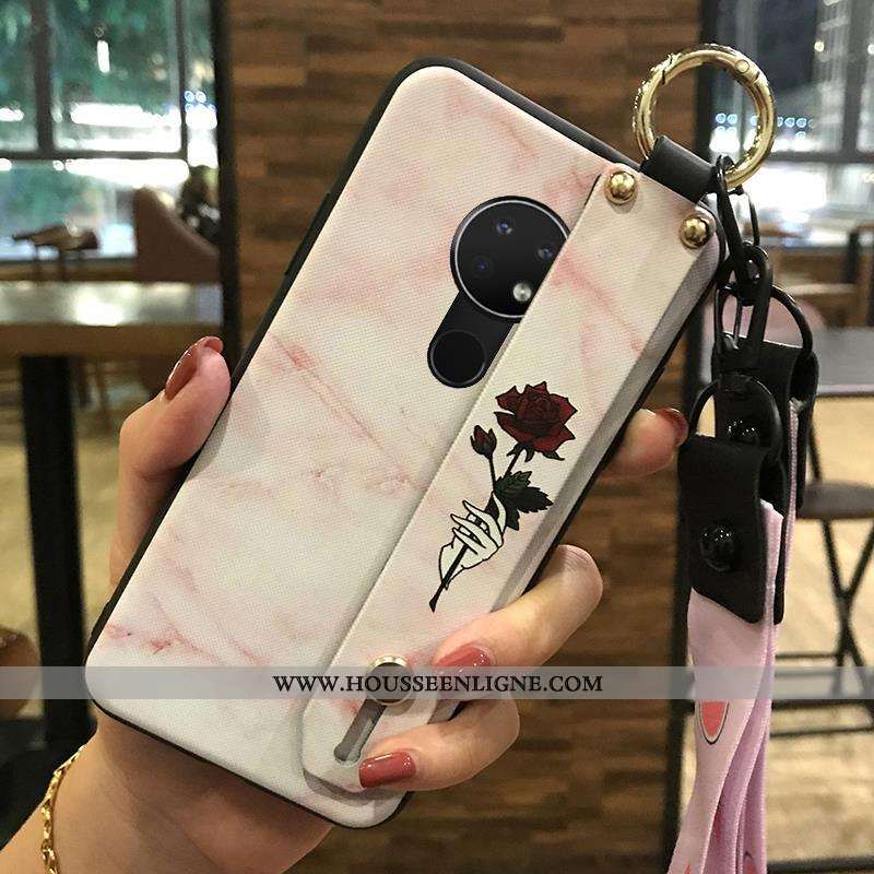 Housse Nokia 6.2 Créatif Fluide Doux Rose Téléphone Portable Ornements Suspendus Support Étui