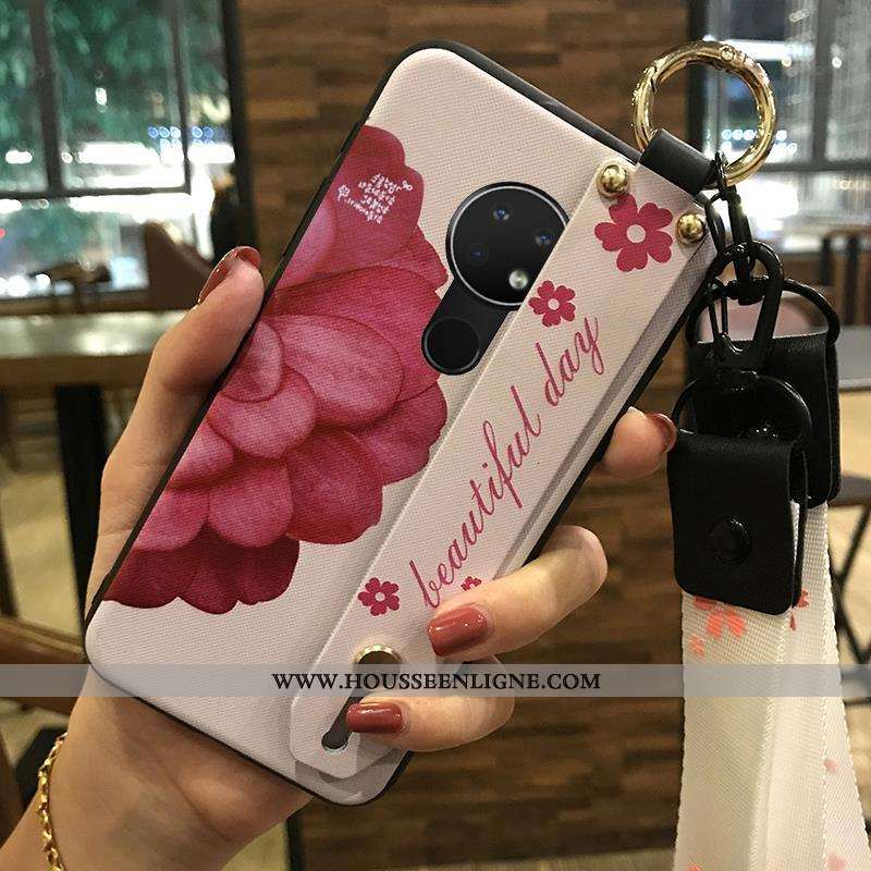 Housse Nokia 6.2 Créatif Fluide Doux Rose Téléphone Portable Ornements Suspendus Support Étui