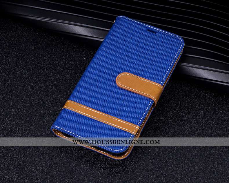 Housse Nokia 6.2 Créatif Portefeuille Cuir Coque En Denim Tout Compris Téléphone Portable Bleu Foncé