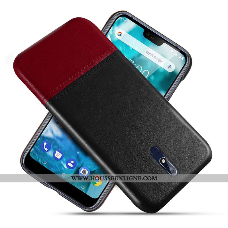 Housse Nokia 7.1 Protection Cuir Téléphone Portable Kaki Antidérapant Qualité Modèle Fleurie Khaki