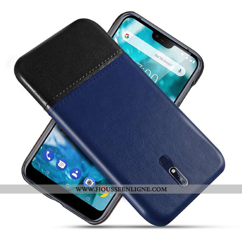 Housse Nokia 7.1 Protection Cuir Téléphone Portable Kaki Antidérapant Qualité Modèle Fleurie Khaki
