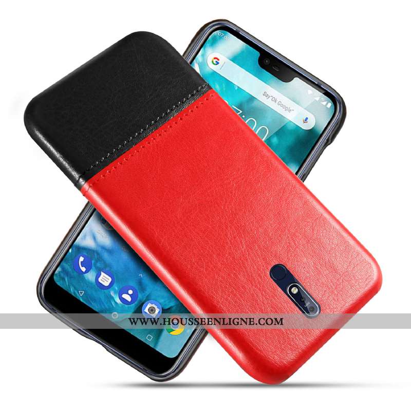 Housse Nokia 7.1 Protection Cuir Téléphone Portable Kaki Antidérapant Qualité Modèle Fleurie Khaki