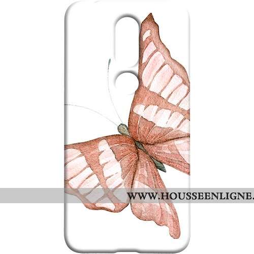 Housse Nokia 7.1 Protection Délavé En Daim Difficile Coque Téléphone Portable Art Rouge