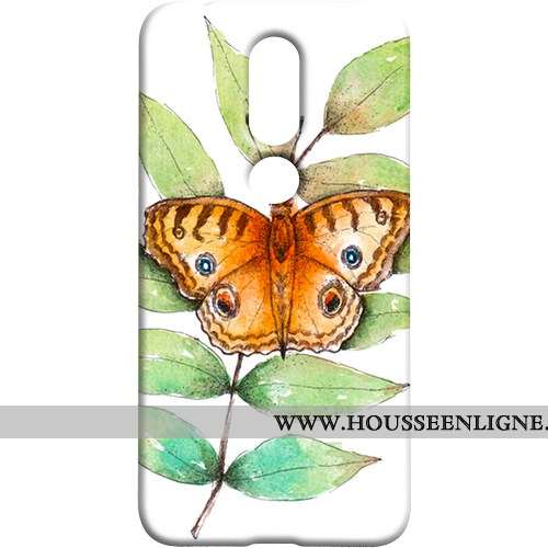 Housse Nokia 7.1 Protection Délavé En Daim Difficile Coque Téléphone Portable Art Rouge