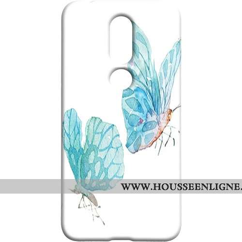 Housse Nokia 7.1 Protection Délavé En Daim Difficile Coque Téléphone Portable Art Rouge