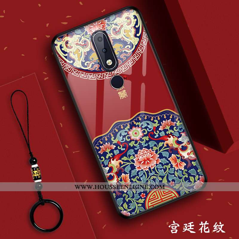 Housse Nokia 7.1 Verre Silicone Rouge Incassable Palais Vent Nouveau