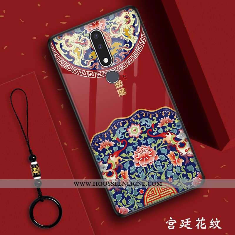 Housse Nokia 7.1 Verre Silicone Rouge Incassable Palais Vent Nouveau