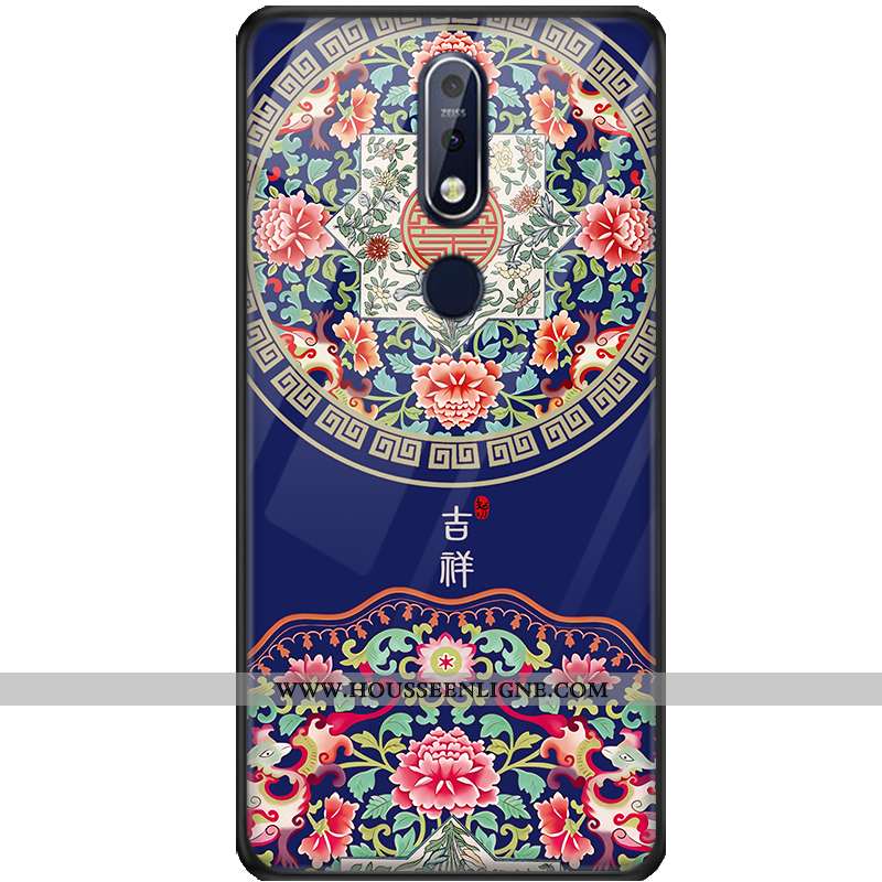 Housse Nokia 7.1 Verre Silicone Rouge Incassable Palais Vent Nouveau