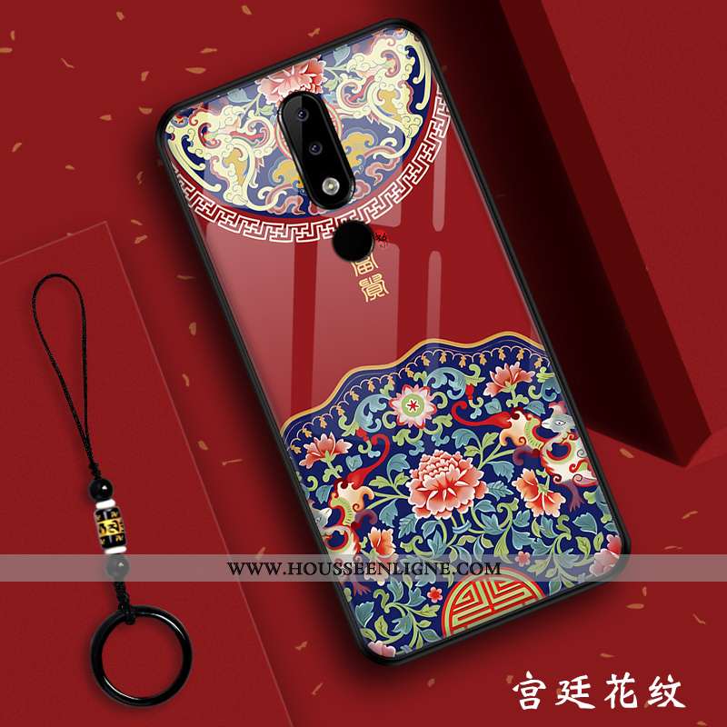 Housse Nokia 7.1 Verre Silicone Rouge Incassable Palais Vent Nouveau