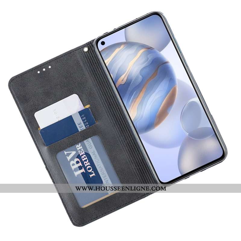 Housse Nokia 7.2 Cuir Protection Bleu Téléphone Portable Portefeuille Étui Tendance