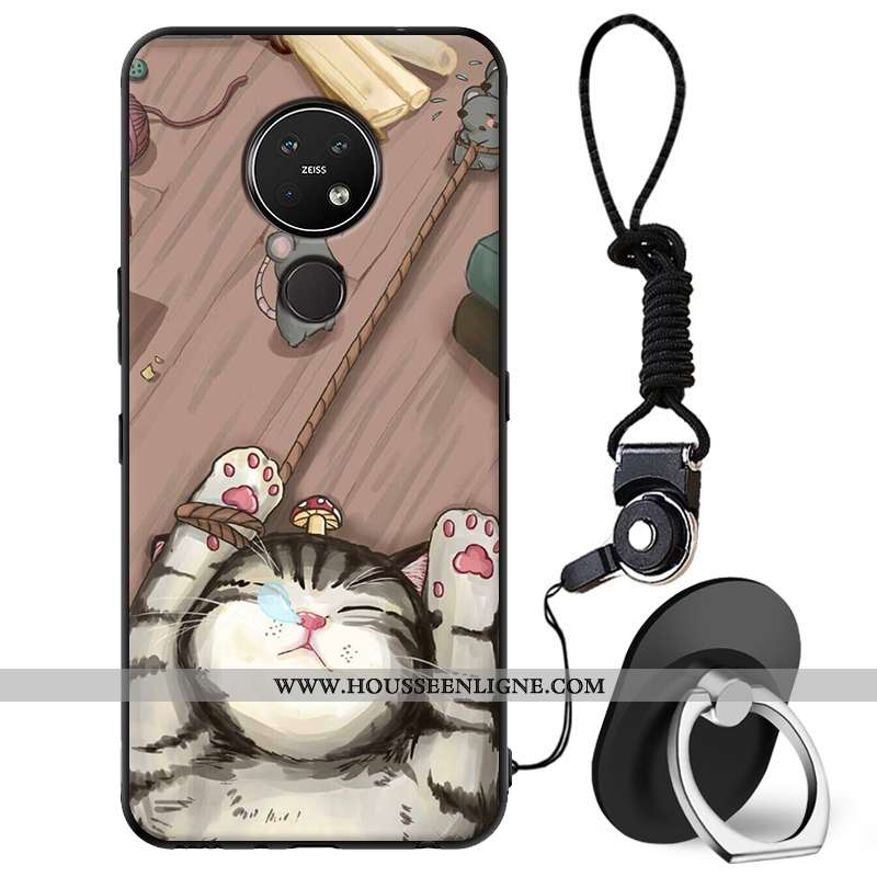 Housse Nokia 7.2 Dessin Animé Tendance Coque Tout Compris Étui Protection Téléphone Portable Beige