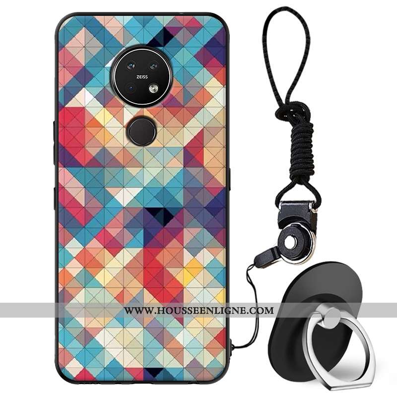 Housse Nokia 7.2 Dessin Animé Tendance Coque Tout Compris Étui Protection Téléphone Portable Beige