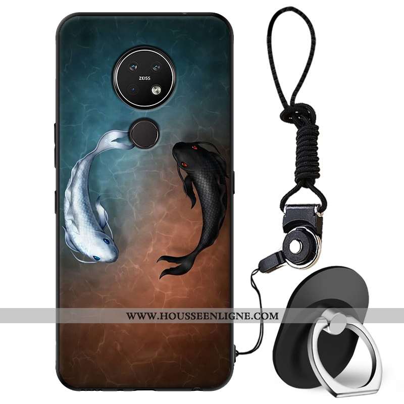 Housse Nokia 7.2 Dessin Animé Tendance Coque Tout Compris Étui Protection Téléphone Portable Beige