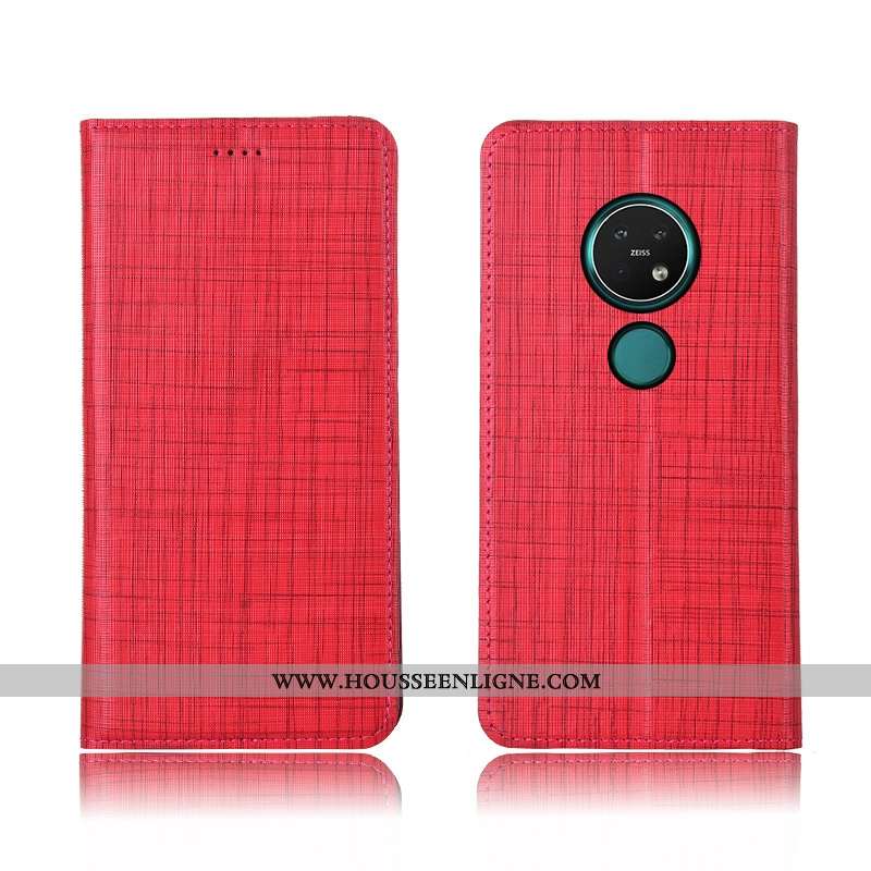 Housse Nokia 7.2 Fluide Doux Protection Incassable Noir Tout Compris Cuir Cuir Véritable