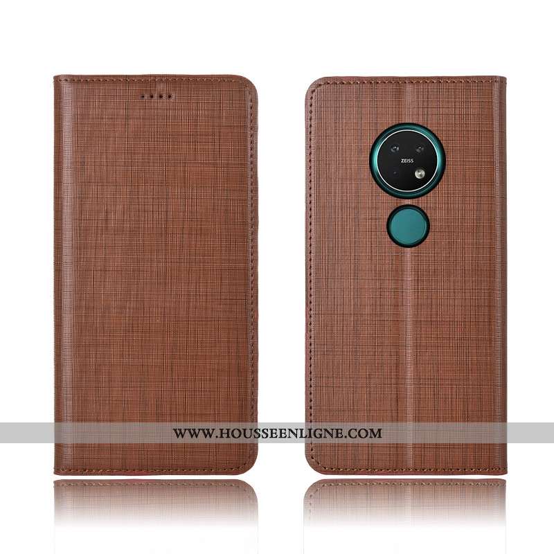 Housse Nokia 7.2 Fluide Doux Protection Incassable Noir Tout Compris Cuir Cuir Véritable