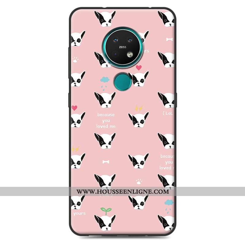 Housse Nokia 7.2 Protection Délavé En Daim Coque Étui Téléphone Portable Fluide Doux Dessin Animé Be