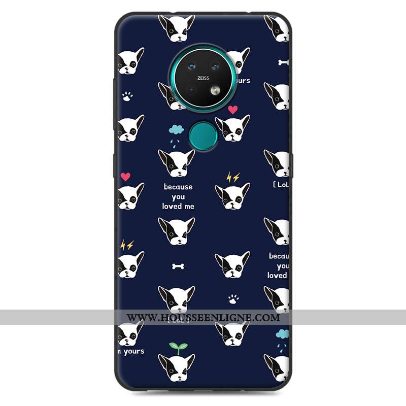 Housse Nokia 7.2 Protection Délavé En Daim Coque Étui Téléphone Portable Fluide Doux Dessin Animé Be