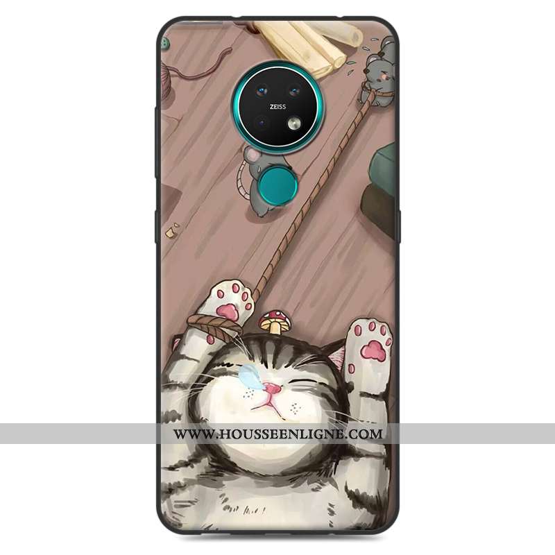 Housse Nokia 7.2 Protection Délavé En Daim Coque Étui Téléphone Portable Fluide Doux Dessin Animé Be