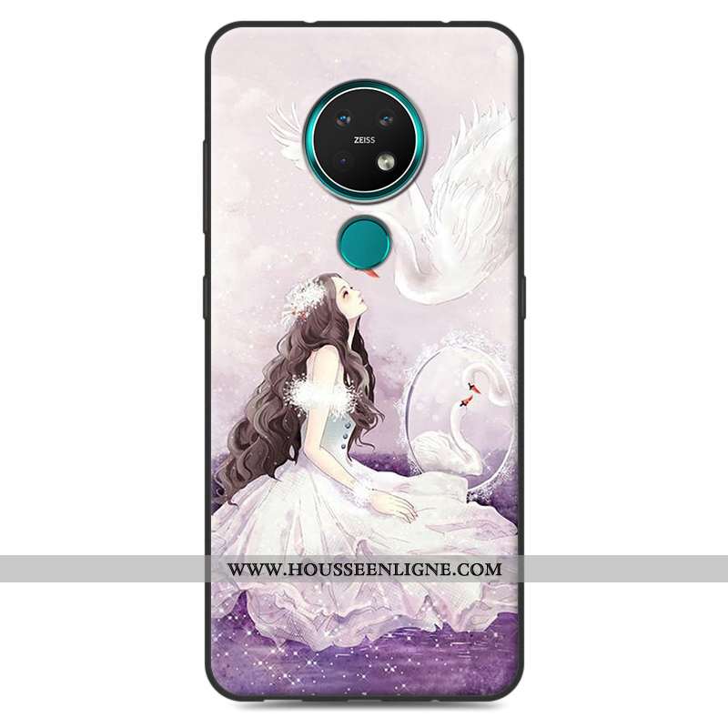 Housse Nokia 7.2 Protection Délavé En Daim Coque Étui Téléphone Portable Fluide Doux Dessin Animé Be