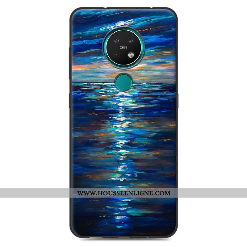 Housse Nokia 7.2 Protection Délavé En Daim Coque Étui Téléphone Portable Fluide Doux Dessin Animé Be