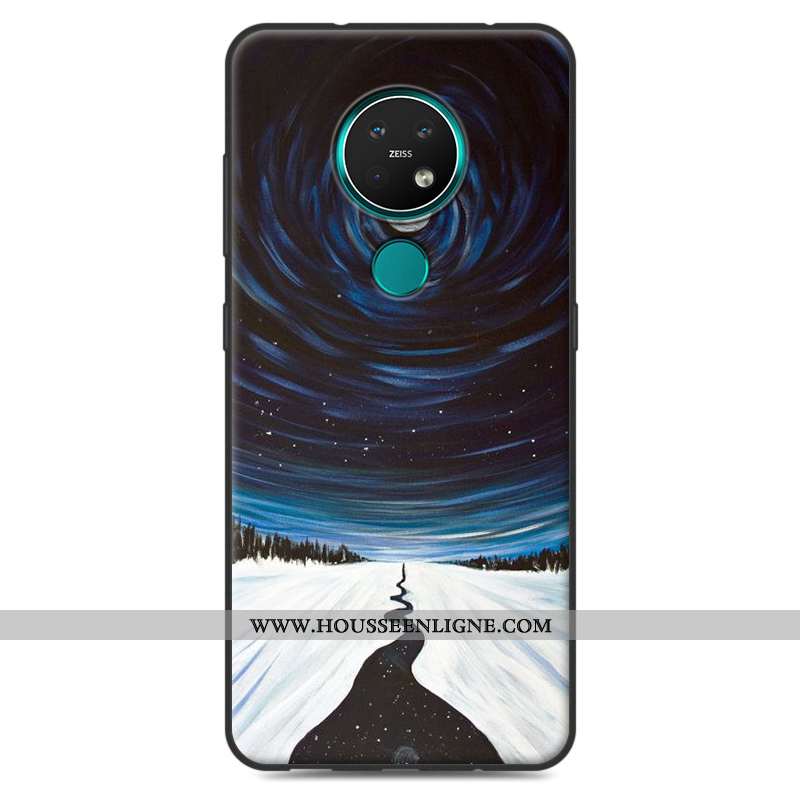 Housse Nokia 7.2 Protection Délavé En Daim Coque Étui Téléphone Portable Fluide Doux Dessin Animé Be